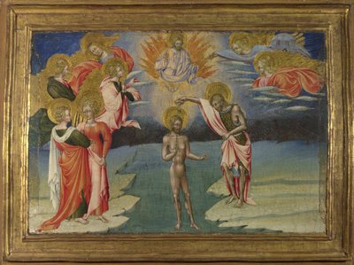 Le Baptême du Christ Panneau de prédelle, 1454 - Giovanni di Paolo