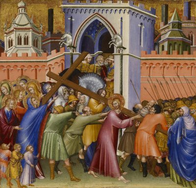 Le Christ en chemin vers le Calvaire, du retable Malavolti, 1426 - Giovanni di Paolo di Grazia