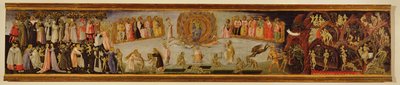 Le Jugement dernier, panneau de prédelle représentant le Ciel et l