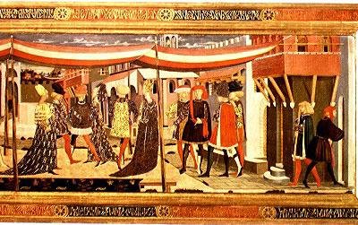 Frontal du Cassone Adimari, détail de la section droite, c.1450 (détail) - Giovanni di Ser Giovanni Scheggia
