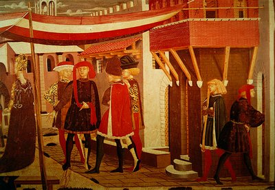 Frontal du Cassone Adimari, détail du panneau de droite, vers 1450 (détail) - Giovanni di Ser Giovanni Scheggia