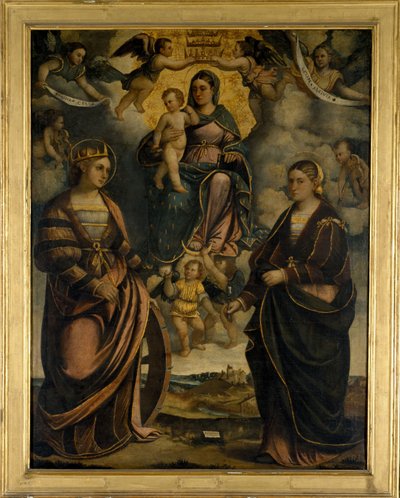 Madone et Enfant entre les saints Catherine et Apollonia - Girolamo Dal Toso
