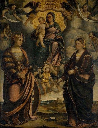 Madone et Enfant entre les saints Catherine et Apollonia, 1526 - Girolamo Dal Toso
