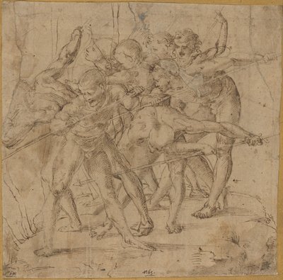 Scène de bataille - Girolamo Genga