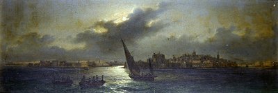 Vue de Malte - au large du port - Girolamo Gianni