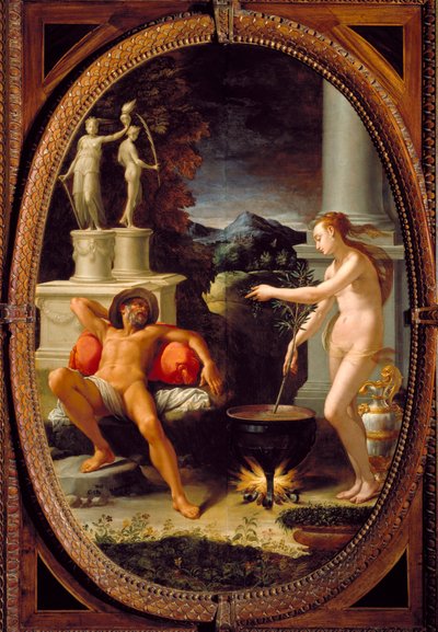 Médée rajeunit Éson, père de Jason - Girolamo Macchietti