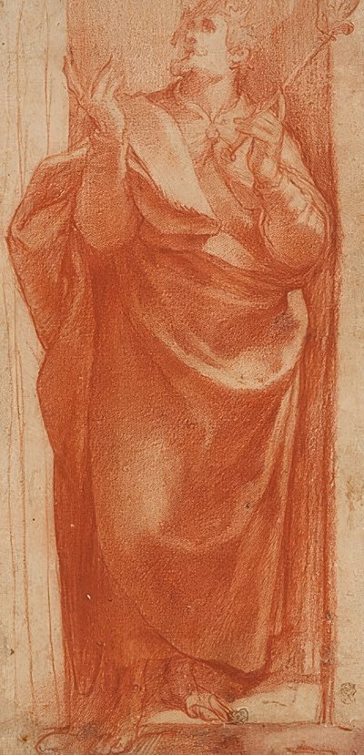 Roi saint debout. Vers 1570/80 (?) - Girolamo Muziano
