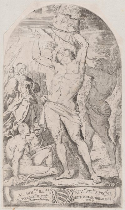 Saint Sébastien attaché à un arbre, 1625-1650 - Girolamo Pedrignani