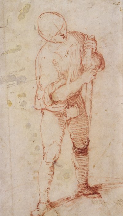 Homme debout tenant un bâton - Girolamo Romanino