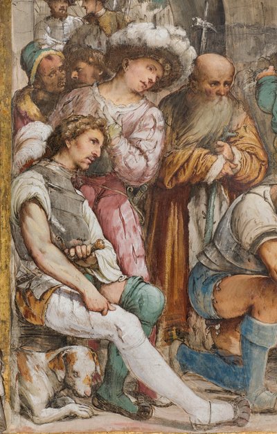 Nef centrale, cinquième travée sud, Flagellation du Christ, Girolamo Romanino - Girolamo Romanino