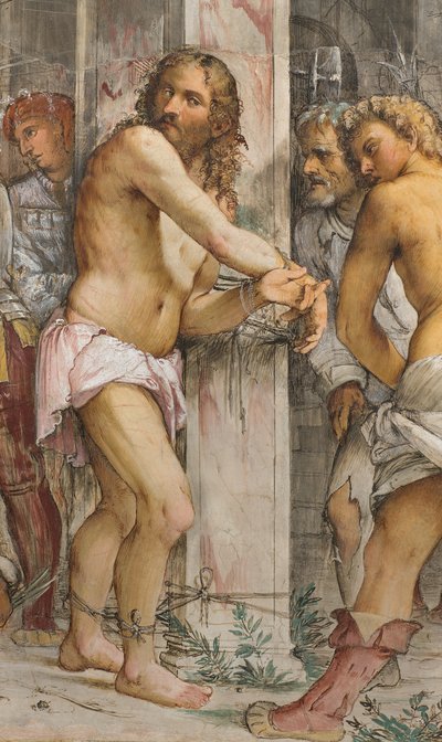 Avenue centrale, cinquième travée sud, Flagellation du Christ, Jérôme Romanino - Girolamo Romanino