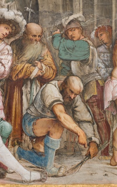 Avenue centrale, cinquième travée sud, Flagellation du Christ, Jérôme Romanino - Girolamo Romanino