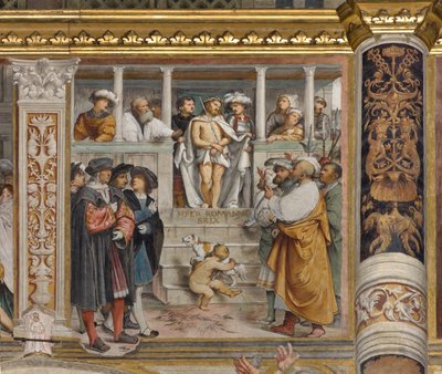 Nef centrale, quatrième travée sud, Ecce Homo, Girolamo Romanino - Girolamo Romanino