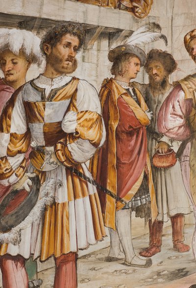 Nef centrale, cinquième travée sud, Christ devant Pilate, Girolamo Romanino - Girolamo Romanino