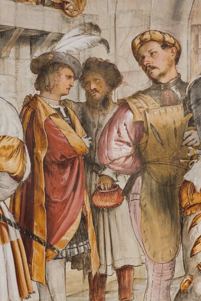 Nef centrale, cinquième travée sud, Christ devant Pilate, Girolamo Romanino - Girolamo Romanino