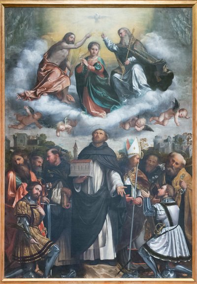 Couronnement de la Vierge et saint Dominique - Girolamo Romanino