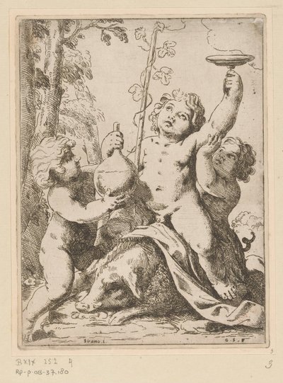Bacchanale avec trois jeunes hommes - Girolamo Scarselli