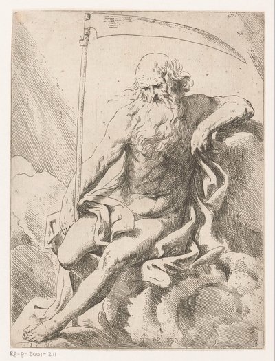 Saturne avec une faux - Girolamo Scarselli