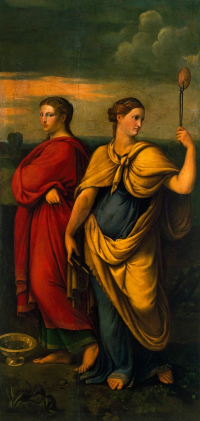 Sainte Lucie et Sainte Agathe par Girolamo da Carpi - Girolamo da Carpi