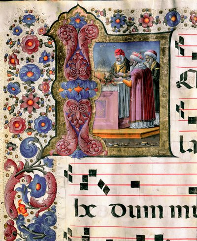 Scène de sacrifice miniature - Girolamo da Cremona