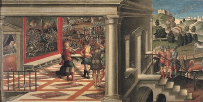 Scènes de Orlando Furioso (détail) - Girolamo da Santacroce