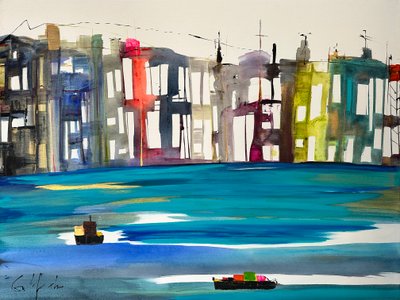 Une journée dans la vie (peinture) - Gisela Gaffoglio