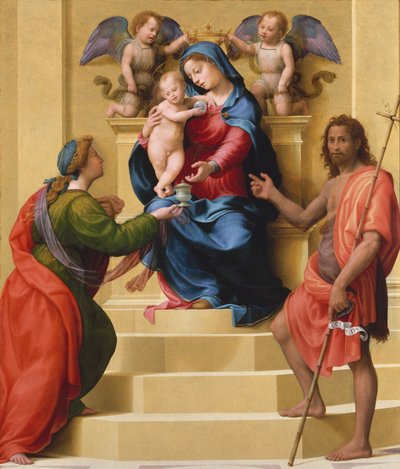 Madone et enfant en trône avec les saints Marie-Madeleine et Jean-Baptiste - Giuliano Bugiardini