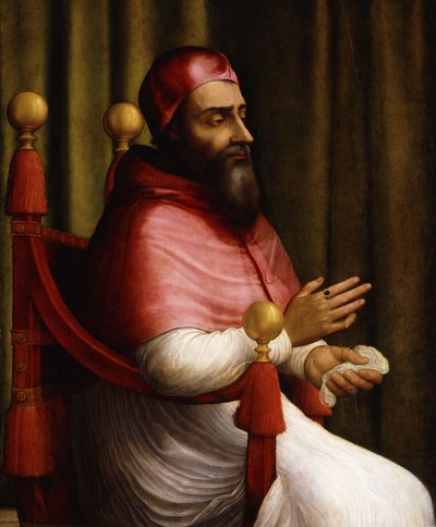Portrait du Pape Clément VII, assis trois-quarts longueur - Giuliano Bugiardini