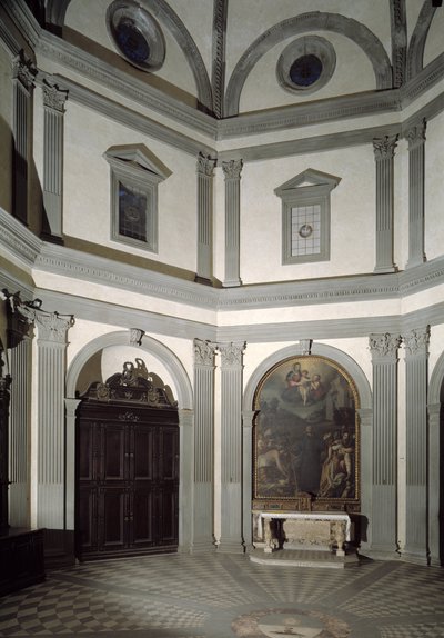 Vue de la sacristie octogonale construite sur un projet de Giuliano da Sangallo (1445-1516) - Giuliano Giamberti da Sangallo