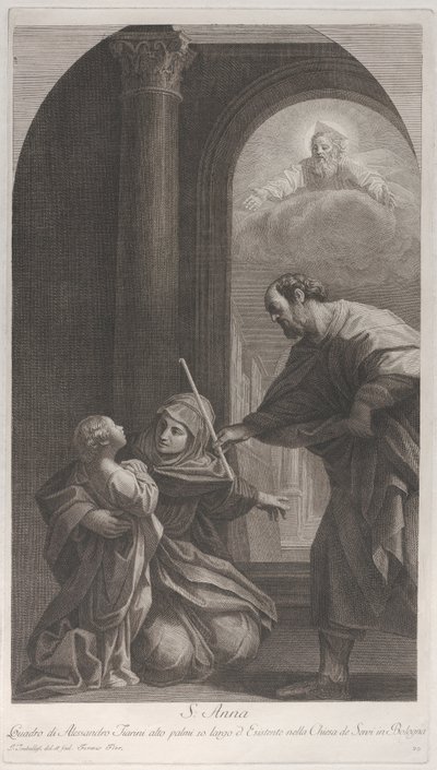 Sainte Anne agenouillée tenant la Vierge, vers 1760-1800 - Giuliano Traballesi