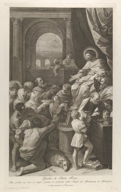 Saint Job recevant les dons du peuple, vers 1760-1800 - Giuliano Traballesi