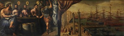 Saint Marc aide trois magistrats à recruter la milice pour la flotte, vers 1586 - Giulio Angolo del Moro