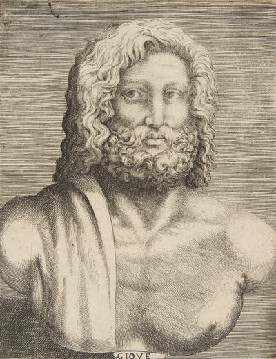 Buste de Jupiter, vers 1531-76 - Giulio Bonasone
