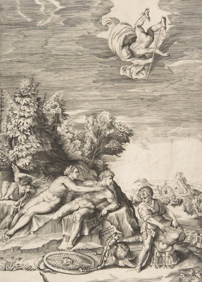 Calypso essayant de retenir Ulysse alors qu