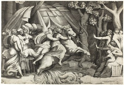 Cloelia Traversant le Tibre - Giulio Bonasone