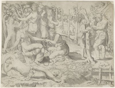 Flore donne une couronne - Giulio Bonasone