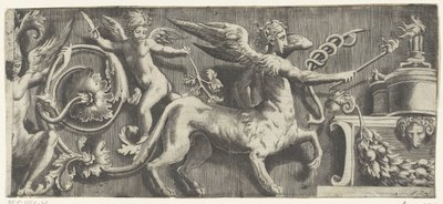 Frise avec sphinx et putto près de l