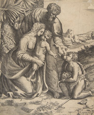 La Sainte Famille avec Saint Jean-Baptiste qui s