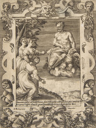 Junon à gauche demande à Jupiter d