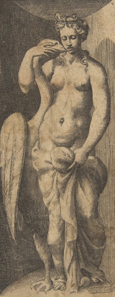 Léda et le cygne, vers 1531-76 - Giulio Bonasone