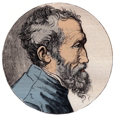 Portrait de Michel-Ange - Giulio Bonasone