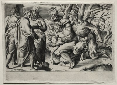 Silenus et le Roi Midas - Giulio Bonasone