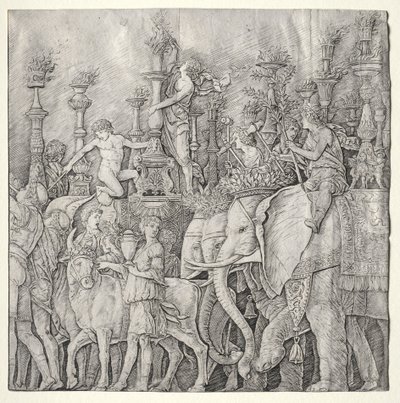 Les Triomphes de César : Les Éléphants - Giulio Campagnola