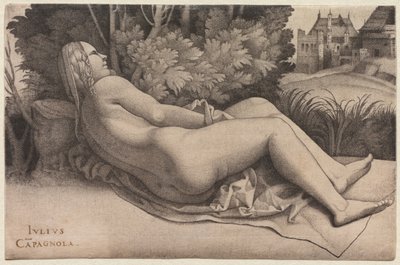 Vénus Allongée dans un Paysage, vers 1508-09 - Giulio Campagnola