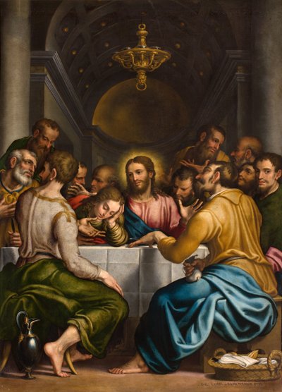 Chapelle du Saint-Sacrement, deuxième travée côté nord, Giulio Campi, Dernière Cène 1569 - Giulio Campi