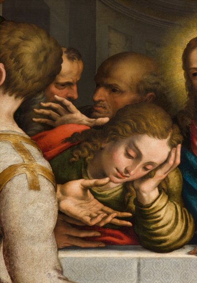 Chapelle du Saint-Sacrement, Deuxième travée côté nord, Giulio Campi, La Cène, (détail) 1569 - Giulio Campi