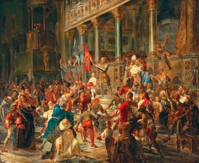 Rassemblement des soldats Viva Messer Vittore Pisani! - Giulio Carlini