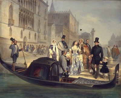 La famille Tolstoï à Venise, 1855 - Giulio Carlini