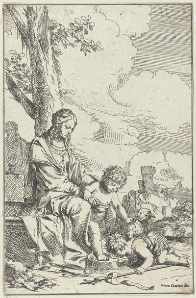 Sainte Famille avec le jeune Jean-Baptiste - Giulio Carpioni (I)