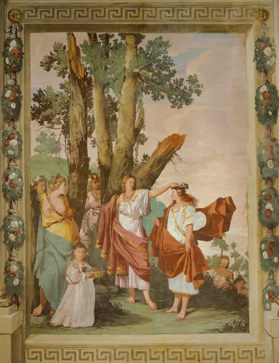 Couronnement de la Nymphe Amaryllis, gagnante de la course - Giulio Carpioni